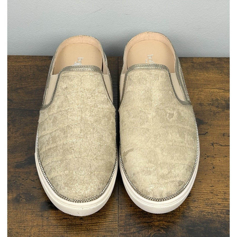 Botkier‎ New York Hayden Ivory Croco Leather Slip On Mules Sneakers BF0711CRI 8M